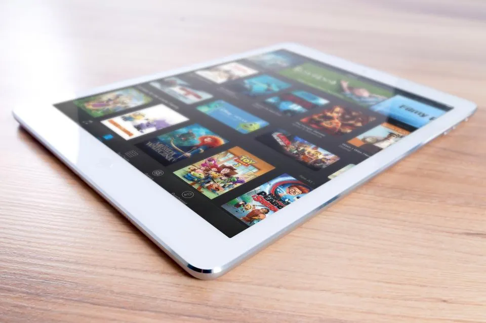 Interface sur tablette